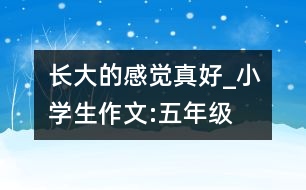 長(zhǎng)大的感覺真好_小學(xué)生作文:五年級(jí)