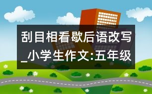 刮目相看歇后語改寫_小學(xué)生作文:五年級