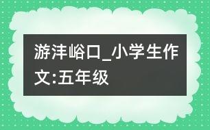 游灃峪口_小學(xué)生作文:五年級