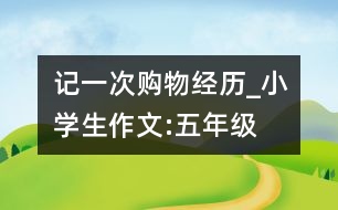 記一次購物經歷_小學生作文:五年級