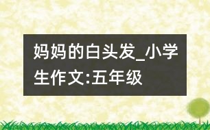 媽媽的白頭發(fā)_小學(xué)生作文:五年級(jí)