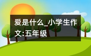 愛是什么_小學生作文:五年級