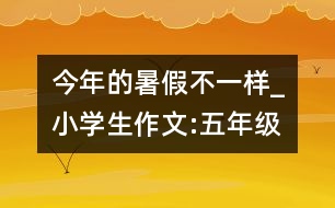 今年的暑假不一樣_小學生作文:五年級