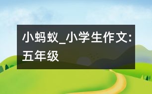 小螞蟻_小學(xué)生作文:五年級