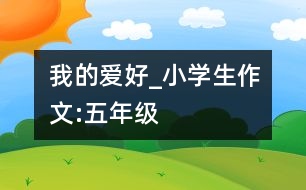 我的愛好_小學(xué)生作文:五年級