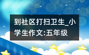 到社區(qū)打掃衛(wèi)生_小學(xué)生作文:五年級(jí)