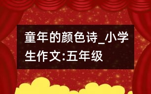 童年的顏色（詩）_小學(xué)生作文:五年級(jí)