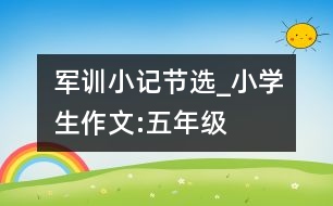 軍訓(xùn)小記（節(jié)選）_小學(xué)生作文:五年級(jí)