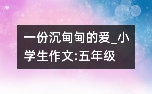 一份沉甸甸的愛_小學生作文:五年級