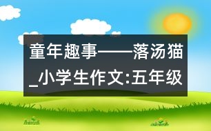 童年趣事――落湯貓_小學(xué)生作文:五年級(jí)