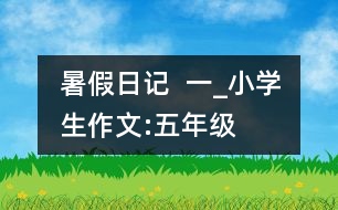 暑假日記  一_小學(xué)生作文:五年級(jí)