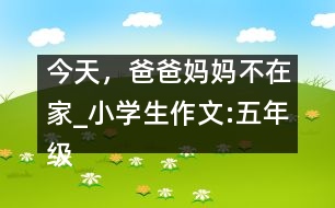 今天，爸爸媽媽不在家_小學(xué)生作文:五年級(jí)