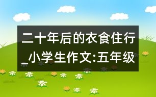 二十年后的衣食住行_小學(xué)生作文:五年級(jí)