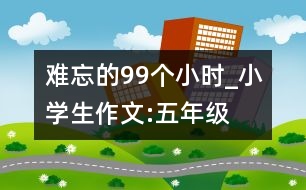 難忘的99個小時_小學生作文:五年級