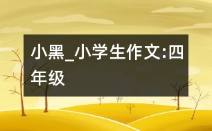 小黑_小學(xué)生作文:四年級