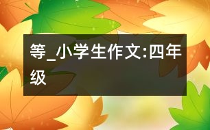 等_小學(xué)生作文:四年級