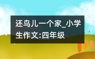 還鳥兒一個(gè)家_小學(xué)生作文:四年級(jí)