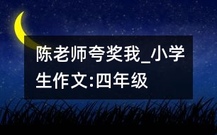 陳老師夸獎(jiǎng)我_小學(xué)生作文:四年級(jí)