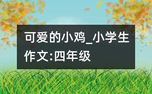 可愛的小雞_小學生作文:四年級