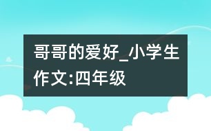 哥哥的愛好_小學生作文:四年級