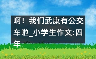 ??！我們武康有公交車啦_小學生作文:四年級