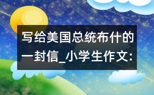 寫(xiě)給美國(guó)總統(tǒng)布什的一封信_(tái)小學(xué)生作文:四年級(jí)