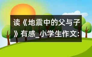 讀《地震中的父與子》有感_小學(xué)生作文:四年級(jí)