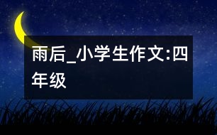 雨后_小學生作文:四年級