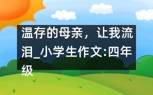 溫存的母親，讓我流淚_小學(xué)生作文:四年級