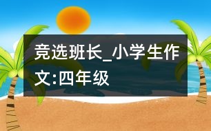 競(jìng)選班長(zhǎng)_小學(xué)生作文:四年級(jí)