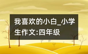 我喜歡的“小白”_小學生作文:四年級