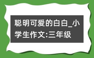 聰明可愛的“白白”_小學(xué)生作文:三年級(jí)