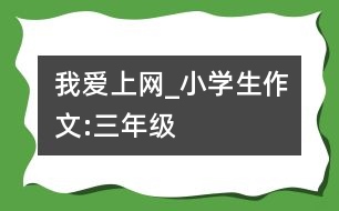 我愛上網(wǎng)_小學(xué)生作文:三年級(jí)