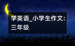 學(xué)英語_小學(xué)生作文:三年級