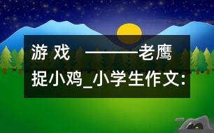 游 戲   ―――老鷹捉小雞_小學(xué)生作文:三年級(jí)