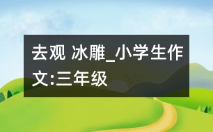 去觀 冰雕_小學(xué)生作文:三年級