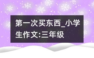 第一次買東西_小學生作文:三年級