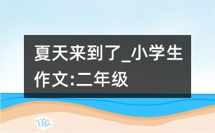 夏天來到了_小學(xué)生作文:二年級