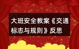 大班安全教案《交通標志與規(guī)則》反思