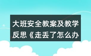 大班安全教案及教學(xué)反思《走丟了怎么辦》