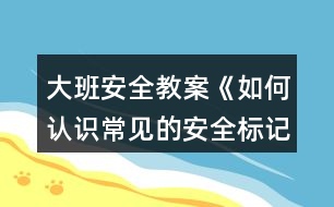 大班安全教案《如何認(rèn)識(shí)常見(jiàn)的安全標(biāo)記》反思