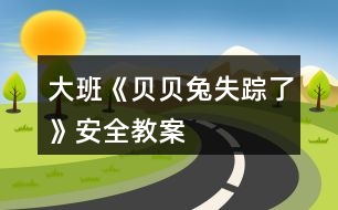 大班《貝貝兔失蹤了》安全教案