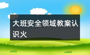 大班安全領(lǐng)域教案認(rèn)識(shí)火