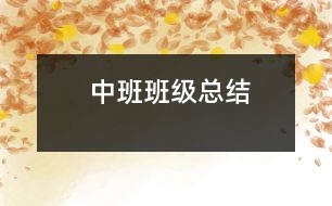 中班班級總結(jié)