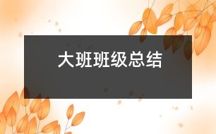 大班班級總結(jié)