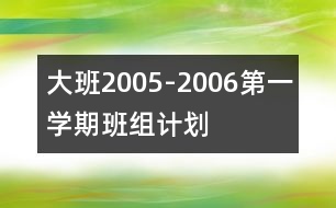 大班2005-2006第一學期班組計劃