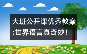 大班公開課優(yōu)秀教案:世界語言真奇妙！