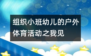 組織小班幼兒的戶外體育活動(dòng)之我見