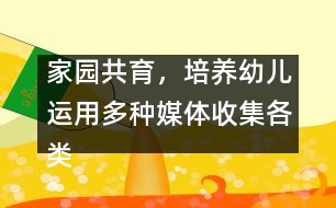 家園共育，培養(yǎng)幼兒運用多種媒體收集各類信息