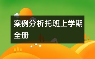 案例分析（托班上學(xué)期全冊）